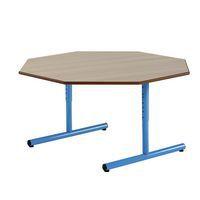 Table régl. Chloé octog. pied dégag. latéral plat. hêtre - Mobidecor - Image principale