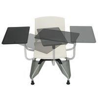 Chaise sur roulettes avec tablette Learn2 coque Strive coloris brun thumbnail image 3