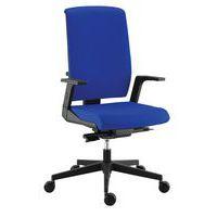 Fauteuil Tela haut dossier synchrone Plus accoudoir réglable tissu coloris bleu - Image principale