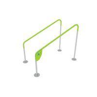 Barres parallèles inclinées H900-1500 mm accessible PMR - fixation platines - Image principale