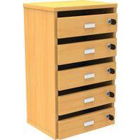 Meuble Octet courrier avec portes boites aux lettres Hêtre - Manutan Expert - Image principale