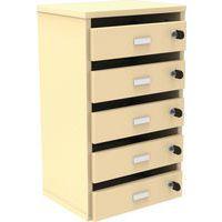 Meuble Octet courrier avec portes boites aux lettres Beige - Manutan Expert