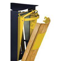 Poubelle 2x60l Arkea bois tri autres déchets/plast et metal-gris7033/jaune1021 thumbnail image 3