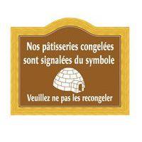 Panneau produits congelésPVC lavable Matfer
