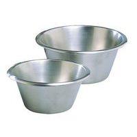 Bassine pâtissière à fond plat en acier inoxydable