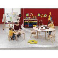 Table Lise trapèze pieds bois thumbnail image 2