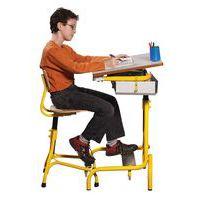 Chaise hauteur réglable Hergon pour le primaire - Piètement jaune thumbnail image 3
