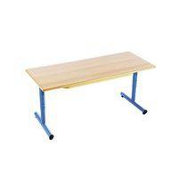 Table régl. Chloé rect. dégagement latéral plateau beige - Mobidecor thumbnail image