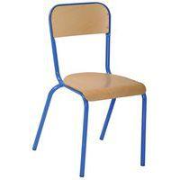 Chaise scolaire Atlas 4 pieds dossier encastré - T3 - coloris bleu - Image principale