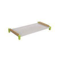 Couchette empilable Lili en toile piètement coloris vert - Image principale