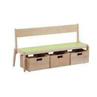 Banc Lili avec dossier et bacs, T2 thumbnail image 2
