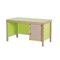 Chaire de professeur Lili avec un caisson et un tiroir, coloris vert thumbnail image 2