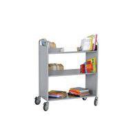 Chariot à livres double face, 4 tablettes inclinées - Image 3
