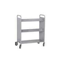 Chariot à livres double face, 4 tablettes inclinées - Image principale