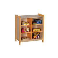 Meuble 2 colonnes 6 niches Lili hauteur 98 cm coloris vert - Image 2