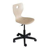 Chaise informatique Fidji piétement plastique coque bois