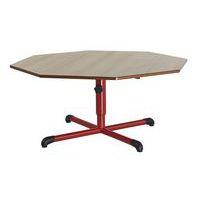 Table réglable Chloé octog. pied central, plateau hêtre - Mobidecor thumbnail image 2