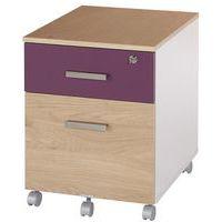 Pack bureau droit Linéo Chêne + caisson mobile Simmob thumbnail image 4