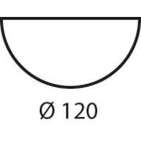 Table régl.Chloé 1/2 lune Ø120cm plat.beige piét. rouge  Ral 3000 thumbnail image 2