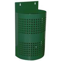 Poubelle 1/2 ronde 35 l murale  vert 6005 - Image principale