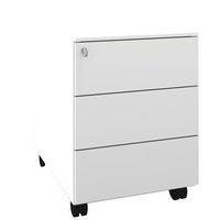 Caisson mobile métal Naxos 3 tiroirs coloris blanc - Image principale