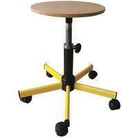 Tabouret assise bois réglable manuellement