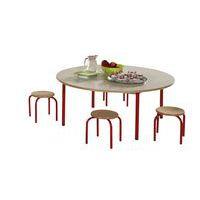 Table Chloé ronde, plateau beige, 4 pieds - Mobidecor thumbnail image 2