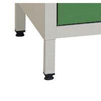 Lot de 4 pieds pour armoire casier non visitable Gamma - Manutan Expert