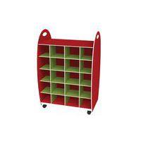 Range-doudous Emma double entrée - Coloris Rouge/Anis - Image principale