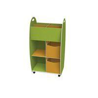 Meuble Emma hauteur 114 cm bac 4 cases 2 tiroirs 2 niches Anis/Orange - Image principale