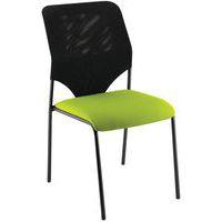 Chaise visiteur Diaz piètement noir coloris Pistache - Image principale