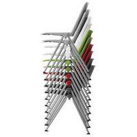 Lot de 4 chaises Match piètement alu dossier et assise tissu classé M1 - Image 2