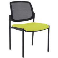 Lot de 2 chaises visiteurs Ritz dossier résille noire assise anis - Image principale