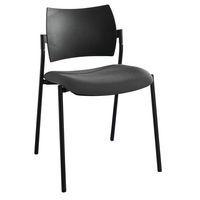 Chaise visiteur Tendance piètement noir dossier polypro Sokoa thumbnail image 3
