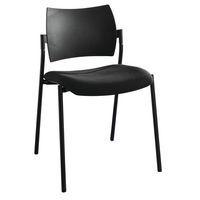 Chaise visiteur Tendance piètement noir dossier polypro Sokoa - Image 4
