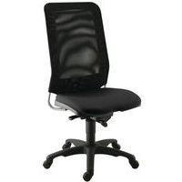 Chaise de bureau Diaz contact synchrone piètement noir assise coloris noir - Image principale