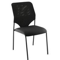 Chaise visiteur Diaz piètement noir coloris noir - Image principale