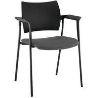 Fauteuil visiteur Tendance piètement noir dossier polypro Sokoa thumbnail image 5