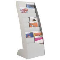 Présentoir Courbo sur pied 8 cases coloris gris - Image principale