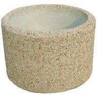 Jardinière Byblos ronde Ø 75 cm beige - ciment blanc thumbnail image 3