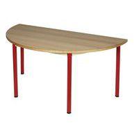 Table fixe Chloé plateau hêtre 4 pieds demi-lune - Mobidecor