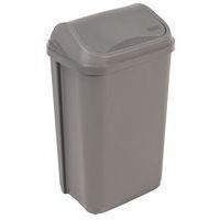 Poubelle à couvercle basculant 50L - Gris - Image 5