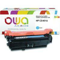 Toner remanufacturé HP CE401A - Cyan - OWA
