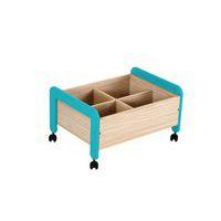 Bac à albums bas Lili piètement coloris bleu turquoise - Image principale