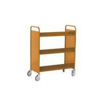 Chariot à livres double face, 6 tablettes inclinées orange RAL 2004 - Image principale