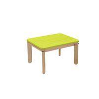 Table Lili carrée, plateau couleur, piétement bois hêtre thumbnail image