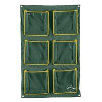 Lot de 2 rangements muraux 6 poches vert jaune - Image principale