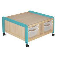 Meuble d'activités Lili montants coloris bleu turquoise - Image principale