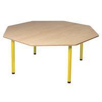 Table maternelle octogonale 4 pieds tube Lise