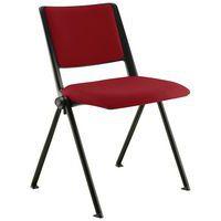 Chaises Match piétement Noir dossier/assise tissu Rouge - Image principale